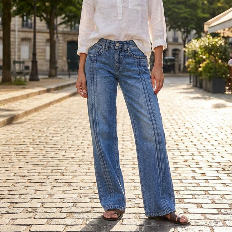 ๐ Front Seam Detail, Flattering Wide-Leg Fit | Women's Jeans