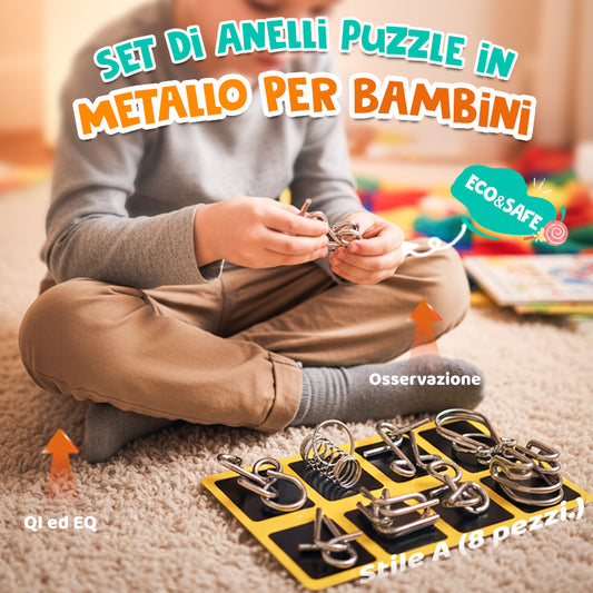 🧠 Εκπαιδευτικά παιχνίδια νοημοσύνης IQ Toys, μεταλλικά παζλ Brain teaser