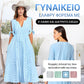 【✨Δωρεάν κολιέ αξίας 40 ευρώ】Γυναικείο κομψό V-λαιμός κοίλο-out στερεό κοίλο-out φόρεμα