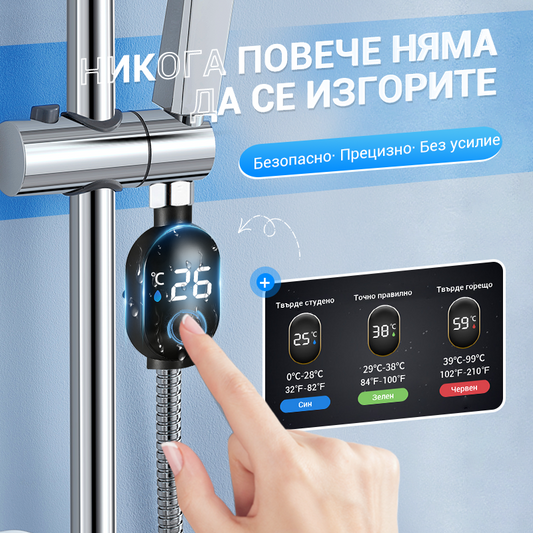 🌡️ Θερμόμετρο ντους💧Τέρμα οι εικασίες – άμεση μέτρηση της θερμοκρασίας!