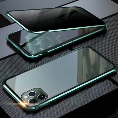 📱🔥Μαγνητική θήκη για iPhone με προστατευτικό γυαλί και μέταλλο