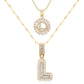 💖Σετ 2 τεμαχίων - κολιέ με μενταγιόν με αρχικά