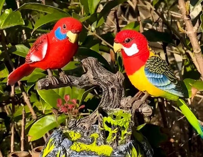 🦜Ηλεκτρικά, μπαταριοκίνητα παπαγάλοι με φωνή - Ζωντανέψτε τον κήπο σας