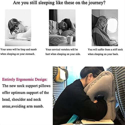 ✈️ LIMITED-TIME 53% OFF! 💨 Inflatable Travel Pillow | 360° Support – Soft Flocking, Quick Inflate, Compact ✨