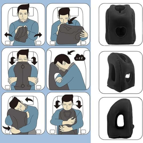 ✈️ LIMITED-TIME 53% OFF! 💨 Inflatable Travel Pillow | 360° Support – Soft Flocking, Quick Inflate, Compact ✨