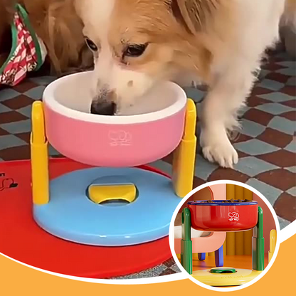 🐶🐱Ρυθμιζόμενο μπολ σίτισης με βεντούζα για κατοικίδια ζώα