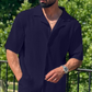 ❄️ Αθλητισμός Ανδρικό κοστούμι μόδας Casual κοντό μανίκι παντελόνι 2 τεμάχια σετ