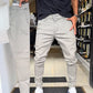 Ανδρικό παντελόνι slim fit casual μονόχρωμο
