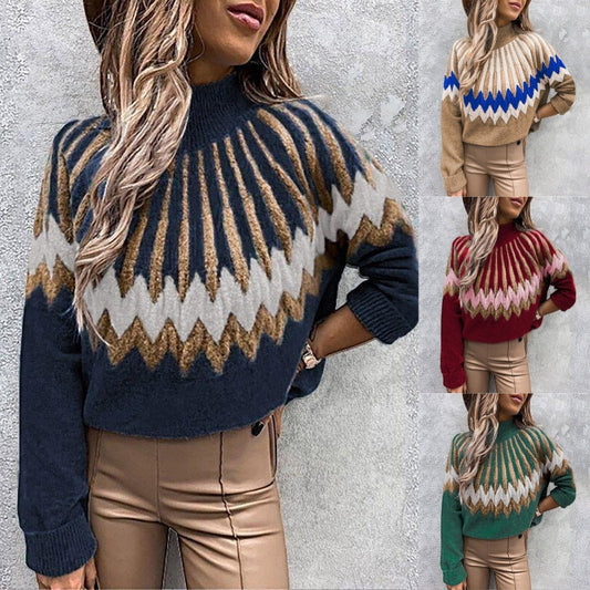 💝Πουλόβερ με μακριά μανίκια και casual τύπωμα