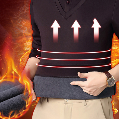 👔Ανδρικό χειμερινό πουκάμισο δύο τεμαχίων με βελούδινη επένδυση