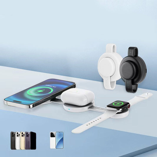 Πτυσσόμενος μαγνητικός ασύρματος φορτιστής 3 σε 1