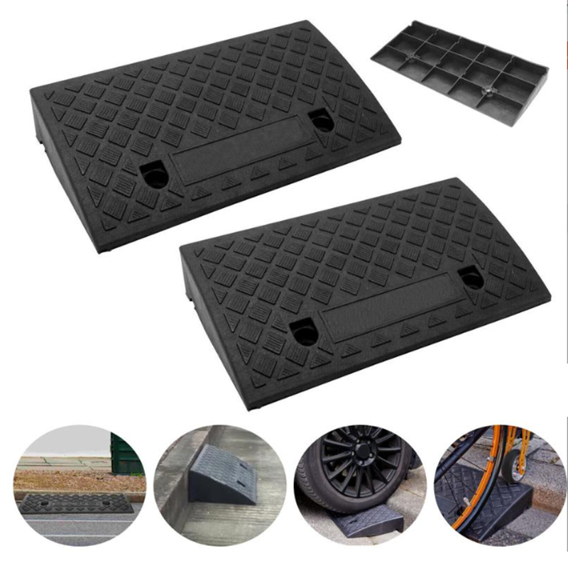 ♿50% OFF NOW! Portable Curb Ramp – Heavy Duty Non-Slip Rubber Threshold Ramp, Strong Compressive Capacity for Wheelchairs, Cars, Scooters & Steps Access