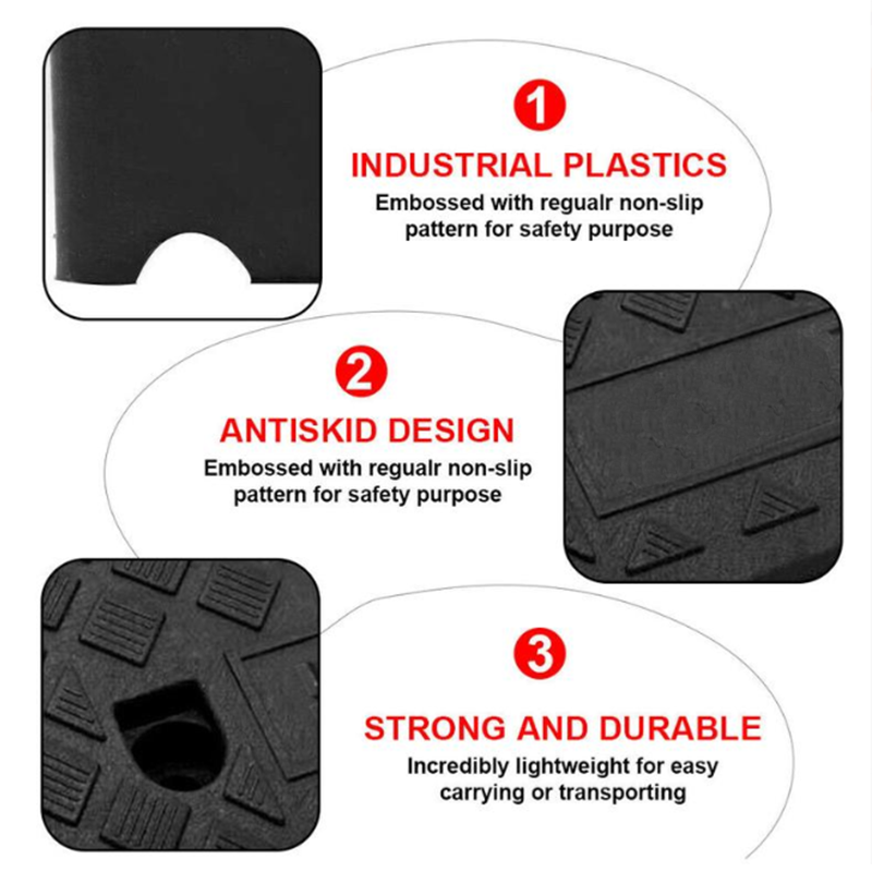 ♿50% OFF NOW! Portable Curb Ramp – Heavy Duty Non-Slip Rubber Threshold Ramp, Strong Compressive Capacity for Wheelchairs, Cars, Scooters & Steps Access