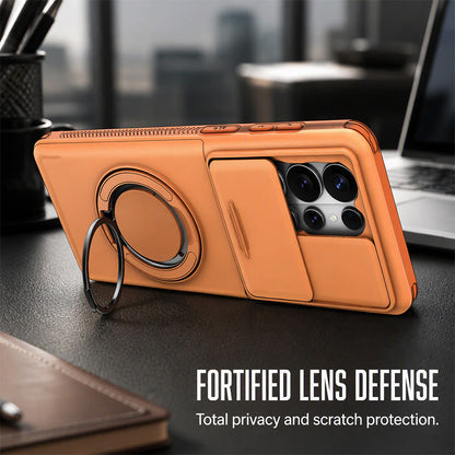 📱Limited Time Offer £9.99! 2‑in‑1 Shockproof Phone Case with Hidden Card Holder, Rugged Hybrid Protective Cover, Slide Camera Cover & 360° Rotatable Ring Stand Heavy‑Duty Phone Shell