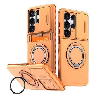 📱Limited Time Offer £9.99! 2‑in‑1 Shockproof Phone Case with Hidden Card Holder, Rugged Hybrid Protective Cover, Slide Camera Cover & 360° Rotatable Ring Stand Heavy‑Duty Phone Shell
