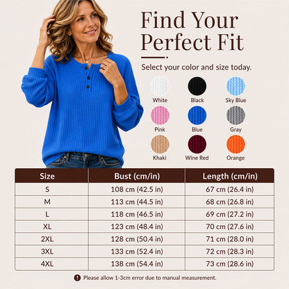 💃2026 Autumn New Arrival 50% OFF💥🔥50% OFF! Womens's Casual Waffle Knit Sweatshirt