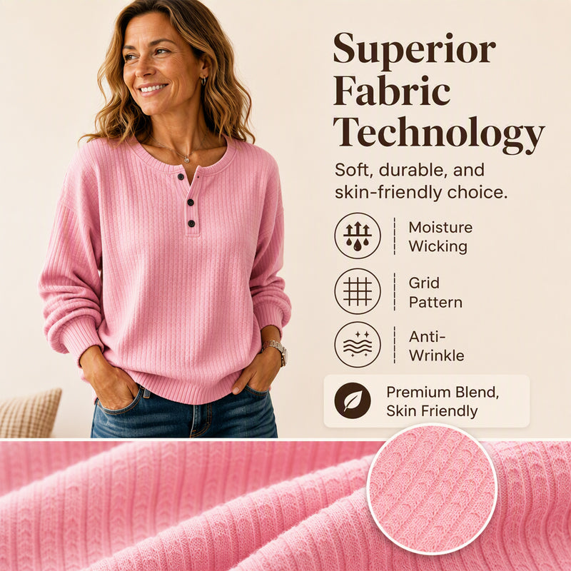 💃2026 Autumn New Arrival 50% OFF💥🔥50% OFF! Womens's Casual Waffle Knit Sweatshirt