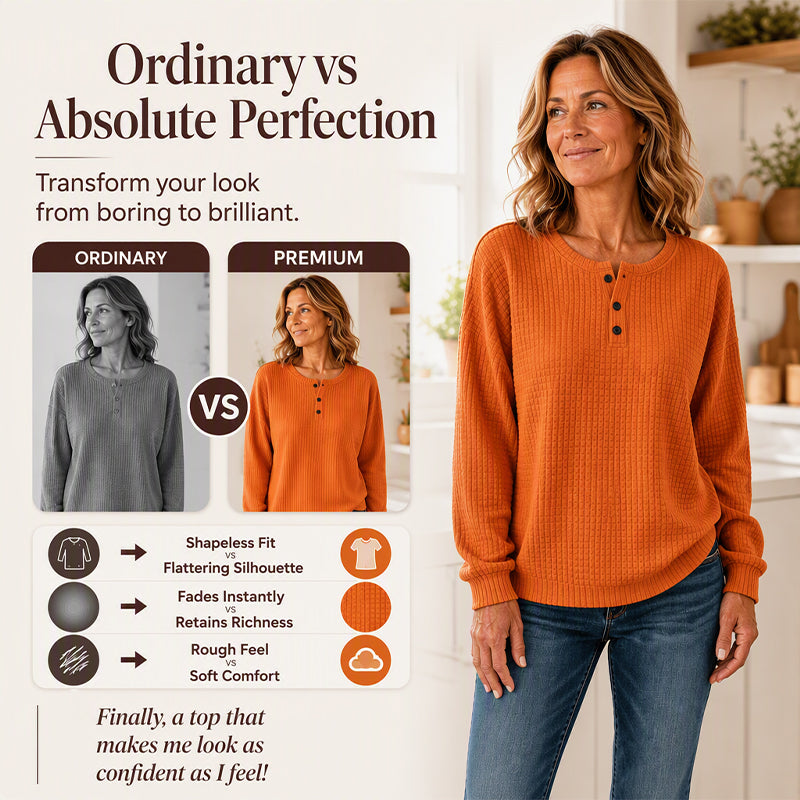 💃2026 Autumn New Arrival 50% OFF💥🔥50% OFF! Womens's Casual Waffle Knit Sweatshirt