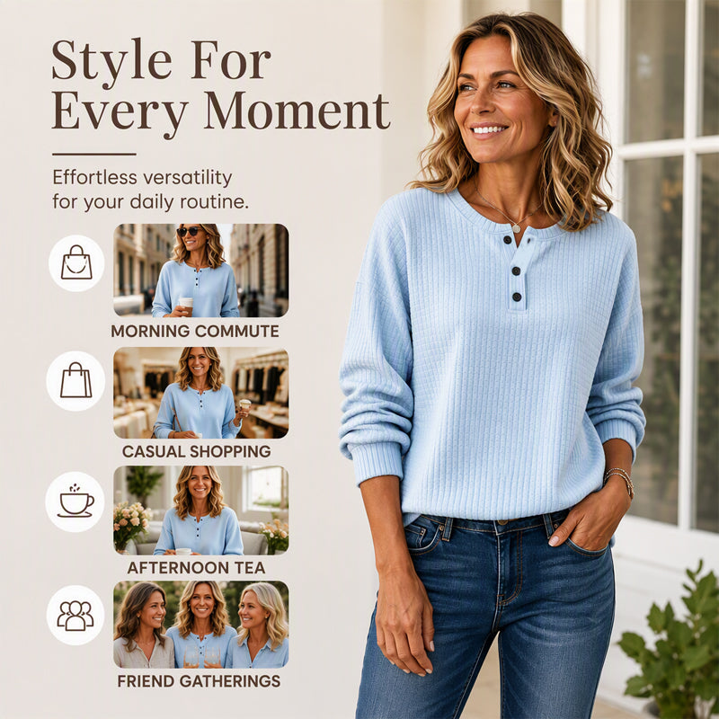💃2026 Autumn New Arrival 50% OFF💥🔥50% OFF! Womens's Casual Waffle Knit Sweatshirt