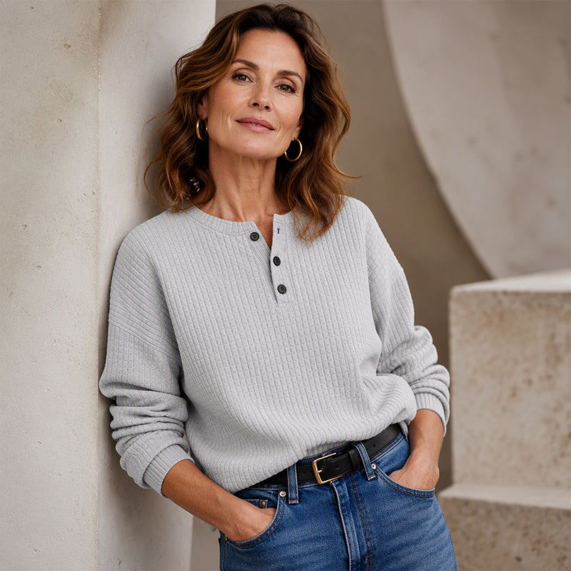 💃2026 Autumn New Arrival 50% OFF💥🔥50% OFF! Womens's Casual Waffle Knit Sweatshirt