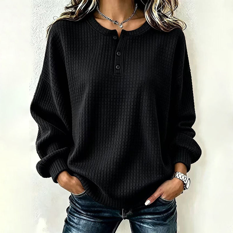 💃2026 Autumn New Arrival 50% OFF💥🔥50% OFF! Womens's Casual Waffle Knit Sweatshirt