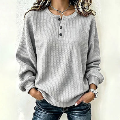 💃2026 Autumn New Arrival 50% OFF💥🔥50% OFF! Womens's Casual Waffle Knit Sweatshirt