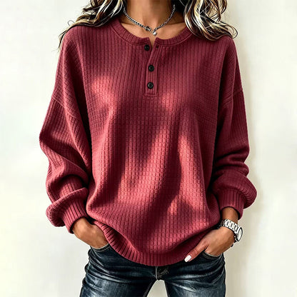 💃2026 Autumn New Arrival 50% OFF💥🔥50% OFF! Womens's Casual Waffle Knit Sweatshirt