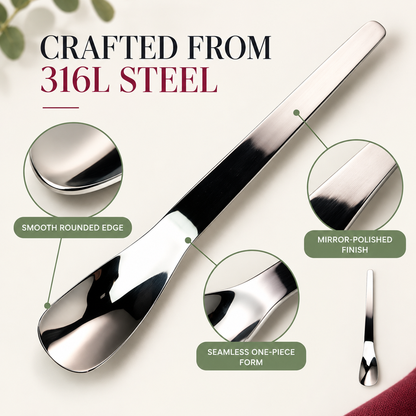 🥄 Long-Handle Stainless Steel Dessert Spoon