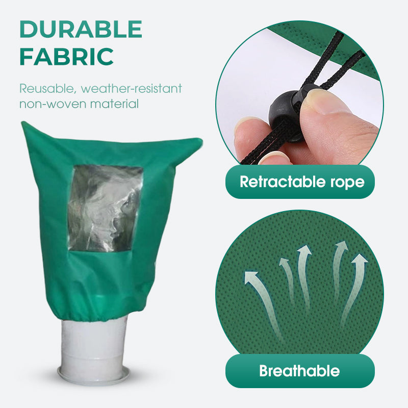 🌱 Winter Plant Cover — Freeze Protection, Zipper & Drawstring, Clear Window