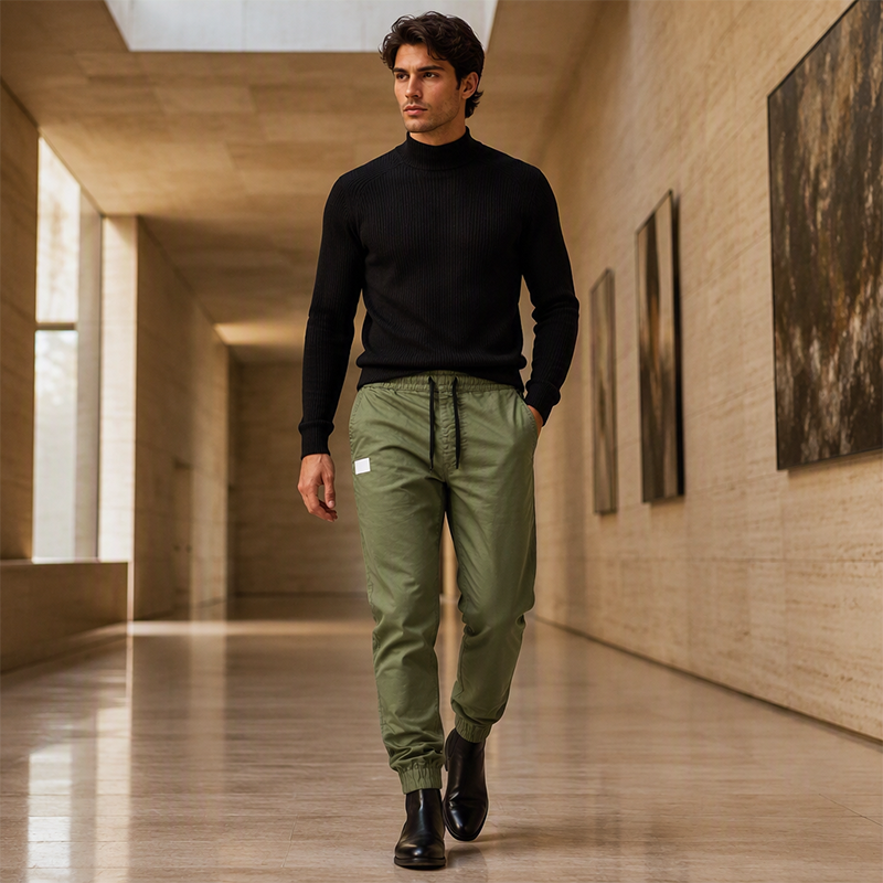 👖 Adjustable Comfort, Clean Tapered Fit | Men's Drawstring Casual Pants