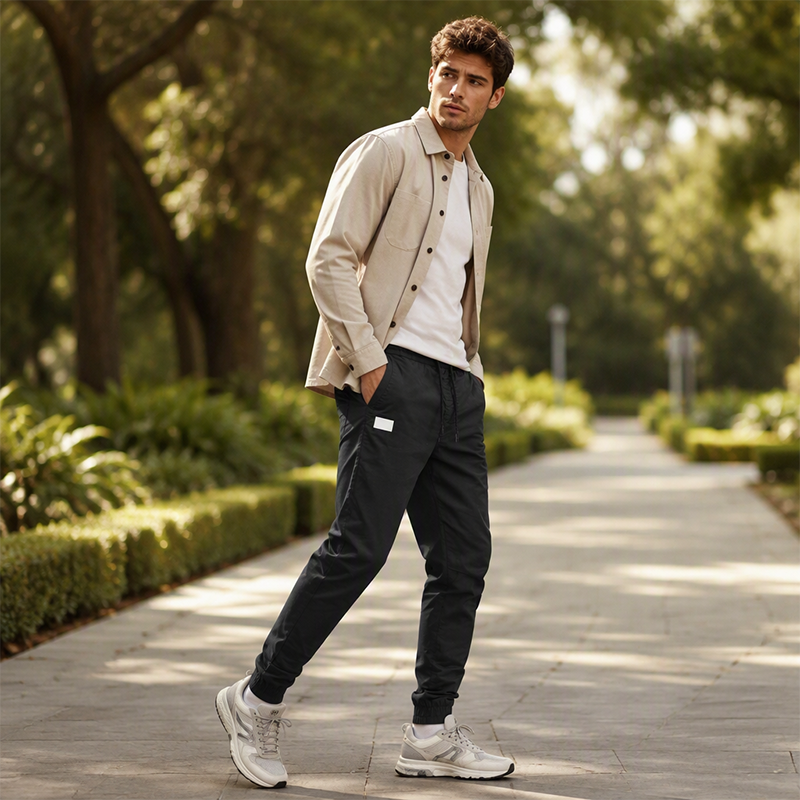 👖 Adjustable Comfort, Clean Tapered Fit | Men's Drawstring Casual Pants