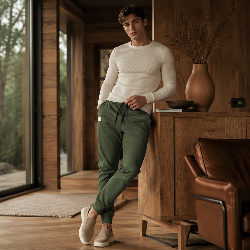 👖 Adjustable Comfort, Clean Tapered Fit | Men's Drawstring Casual Pants