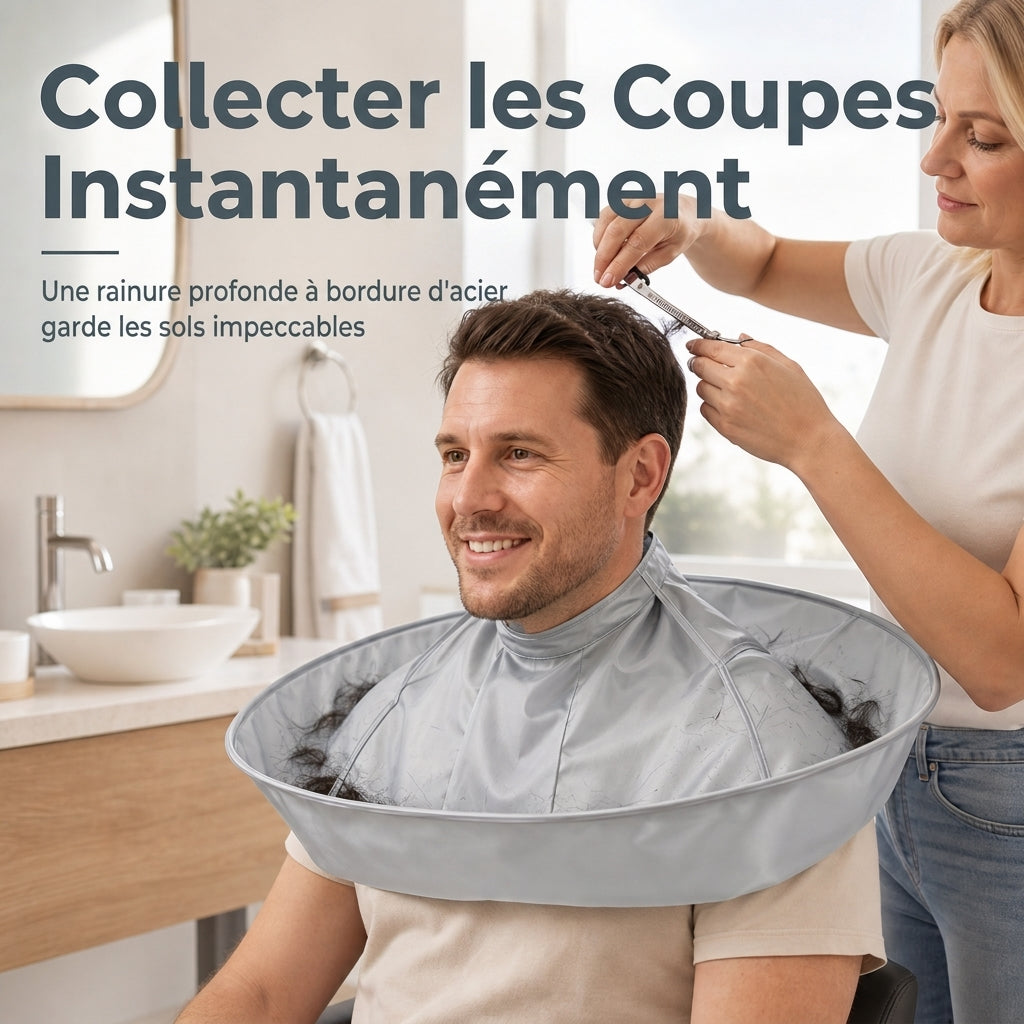🎁2026 New Arrivals 50% OFF💥Hair Cutting Cape with Catcher – Waterproof, Non-Static, Folds Flat✨Perfect for Home Trims & Kids' cuts!