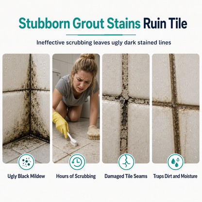 🎃Buy 1 Get 1 Free!🧼Tile & Grout Cleaner Spray – For Stubborn Dirt, Stains & Discolouration