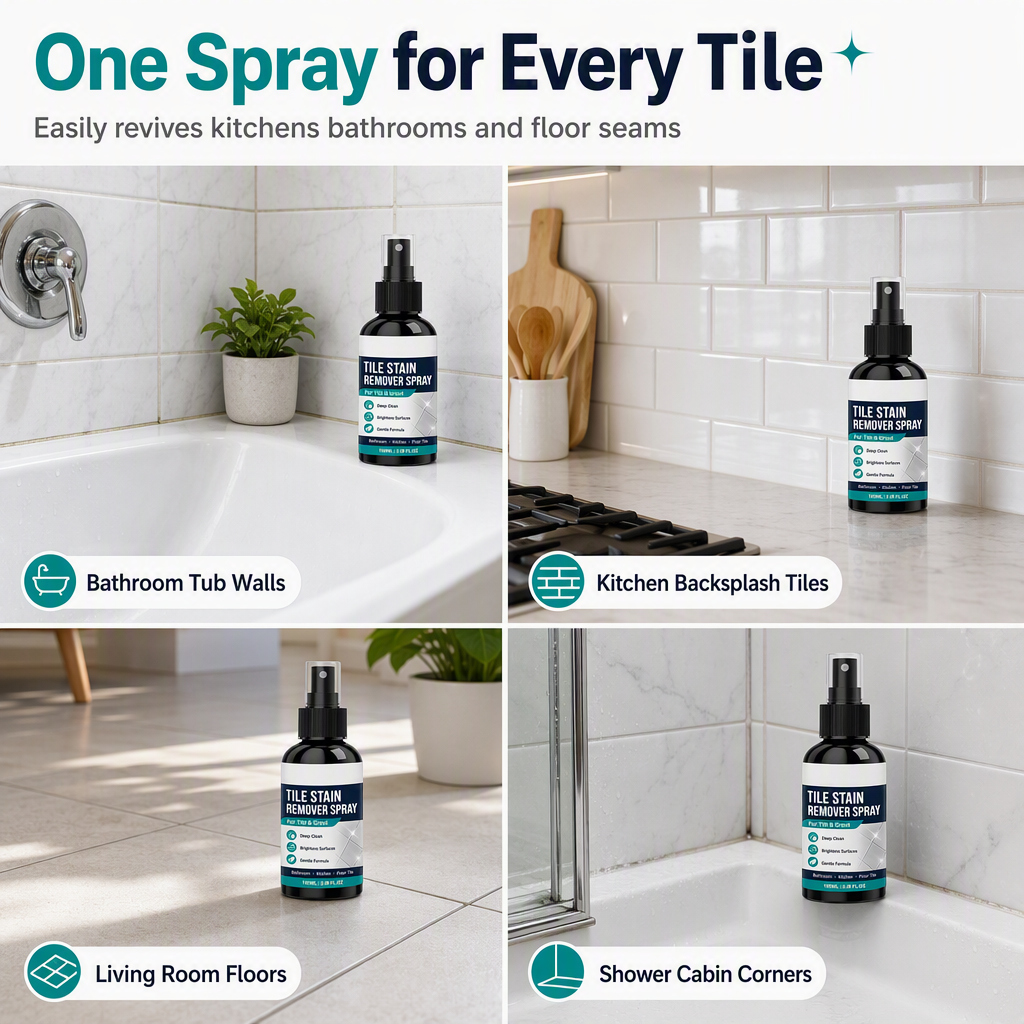 🎃Buy 1 Get 1 Free!🧼Tile & Grout Cleaner Spray – For Stubborn Dirt, Stains & Discolouration