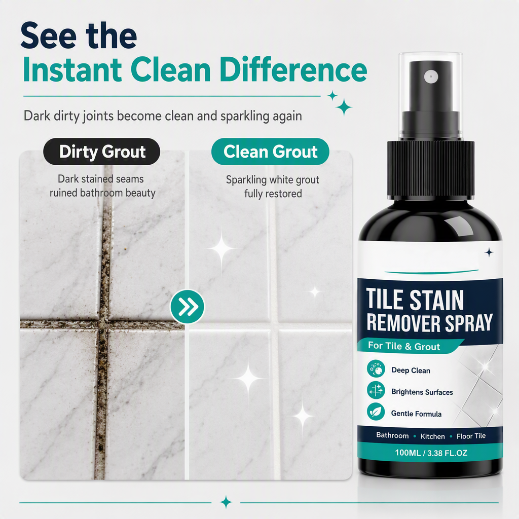 🎃Buy 1 Get 1 Free!🧼Tile & Grout Cleaner Spray – For Stubborn Dirt, Stains & Discolouration