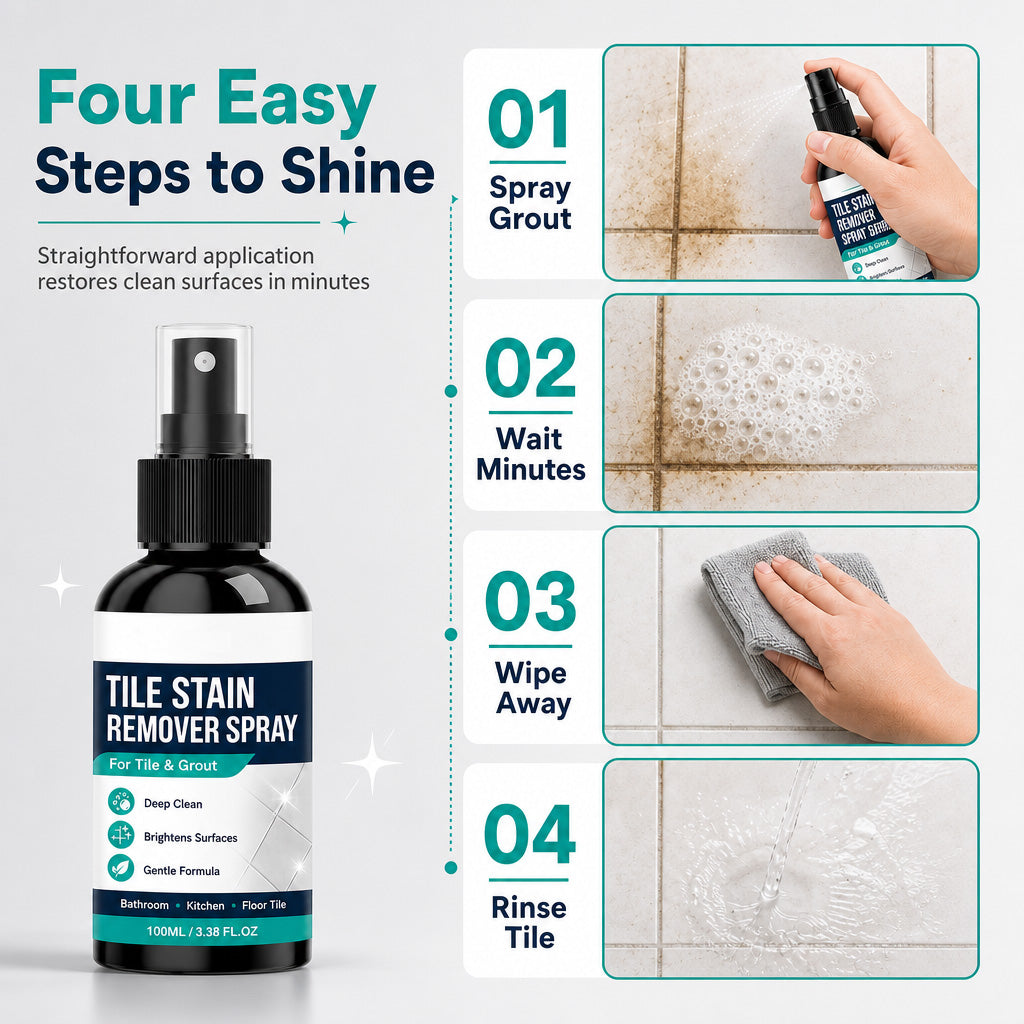 🎃Buy 1 Get 1 Free!🧼Tile & Grout Cleaner Spray – For Stubborn Dirt, Stains & Discolouration