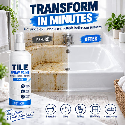 Refresh Any Tile Instantly! No-Mess Spray-On Color Coat