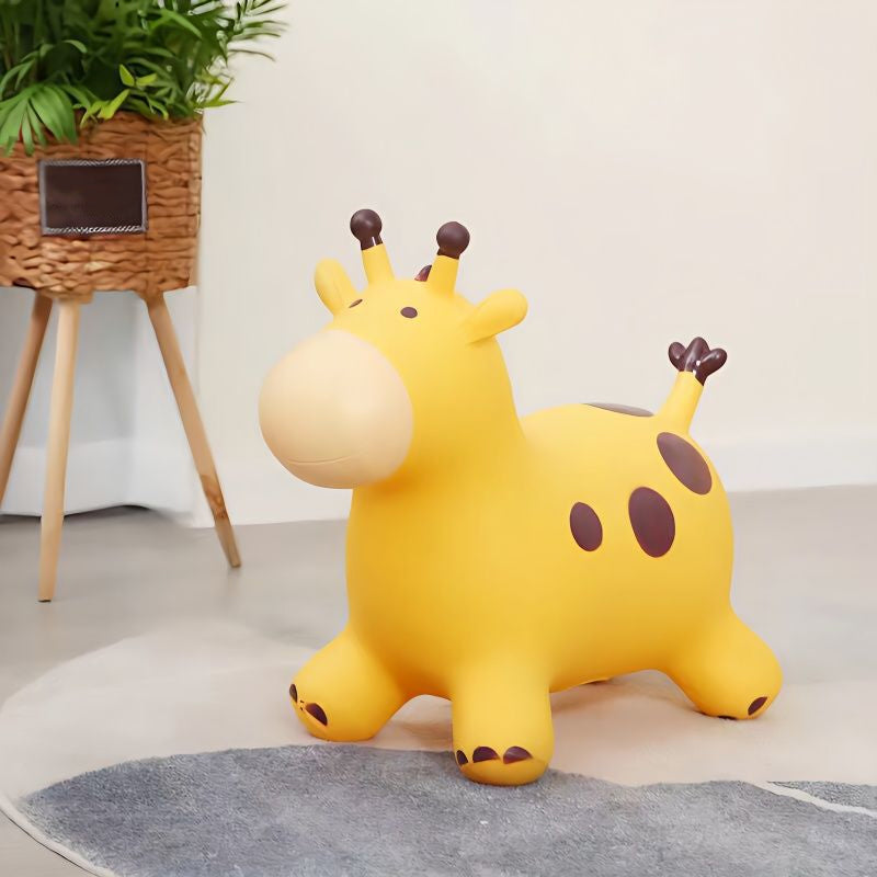 🎃Halloween Deal 50% OFF!🦒Musical Giraffe Bouncy Hopper – Inflatable Kids’ Ride-On Toy