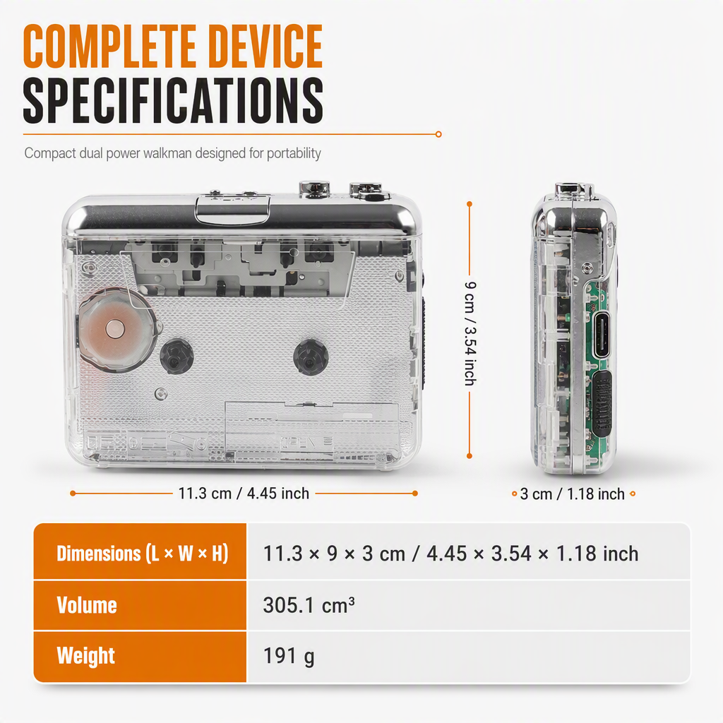 📼 50% OFF NOW! 🔄 Transparent Cassette Player – Tape to MP3 Converter, Type-C & Hi-Fi Stereo – Nostalgia Meets Modern Tech 🎵