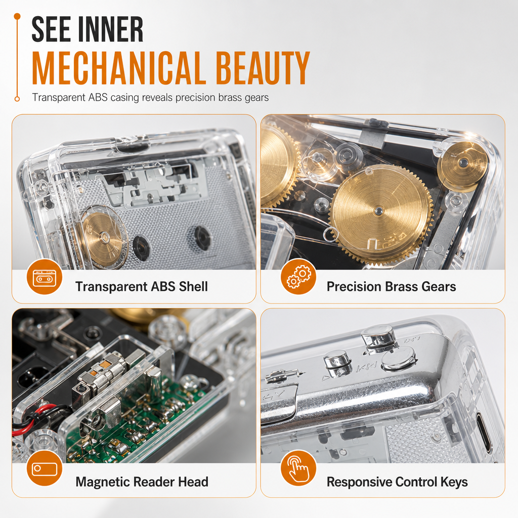 📼 50% OFF NOW! 🔄 Transparent Cassette Player – Tape to MP3 Converter, Type-C & Hi-Fi Stereo – Nostalgia Meets Modern Tech 🎵