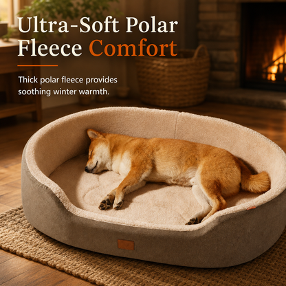 📢📢50% OFF !! ⏰Detachable Oval Pet Bed with Non-Slip Bottom for Dogs Cats