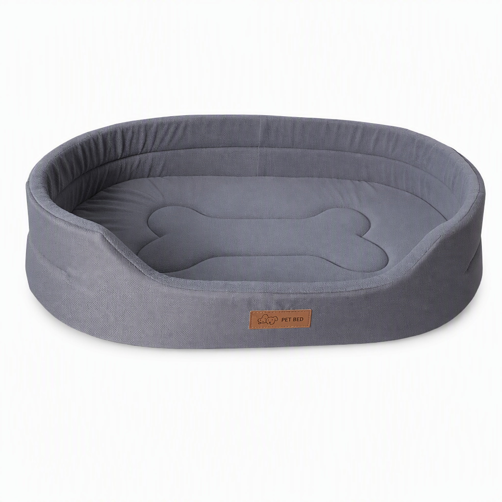 📢📢50% OFF !! ⏰Detachable Oval Pet Bed with Non-Slip Bottom for Dogs Cats