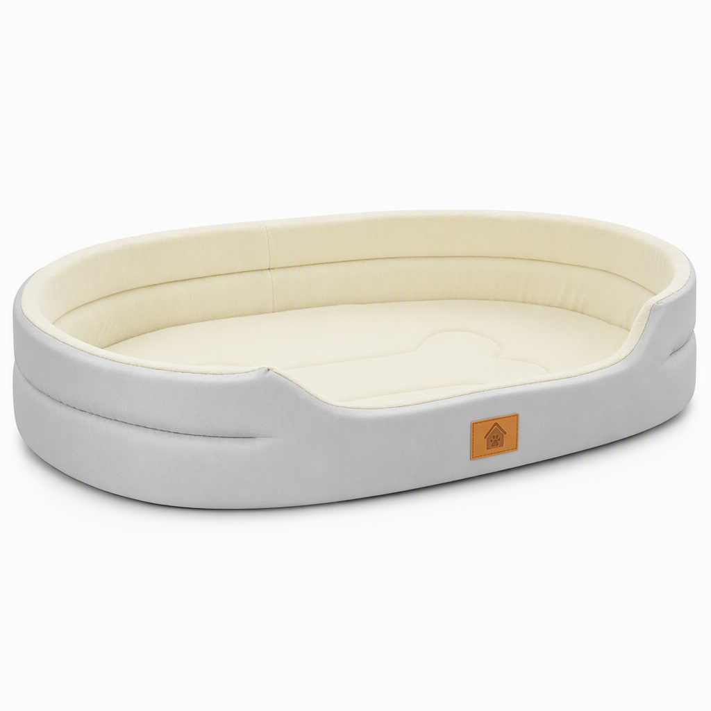 📢📢50% OFF !! ⏰Detachable Oval Pet Bed with Non-Slip Bottom for Dogs Cats