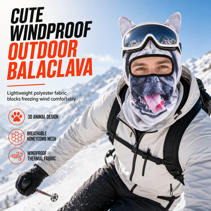 📢📢50% OFF !! ⏰ Animal Print Windproof Balaclava Face Mask 😜 Warm Outdoor Winter Gear