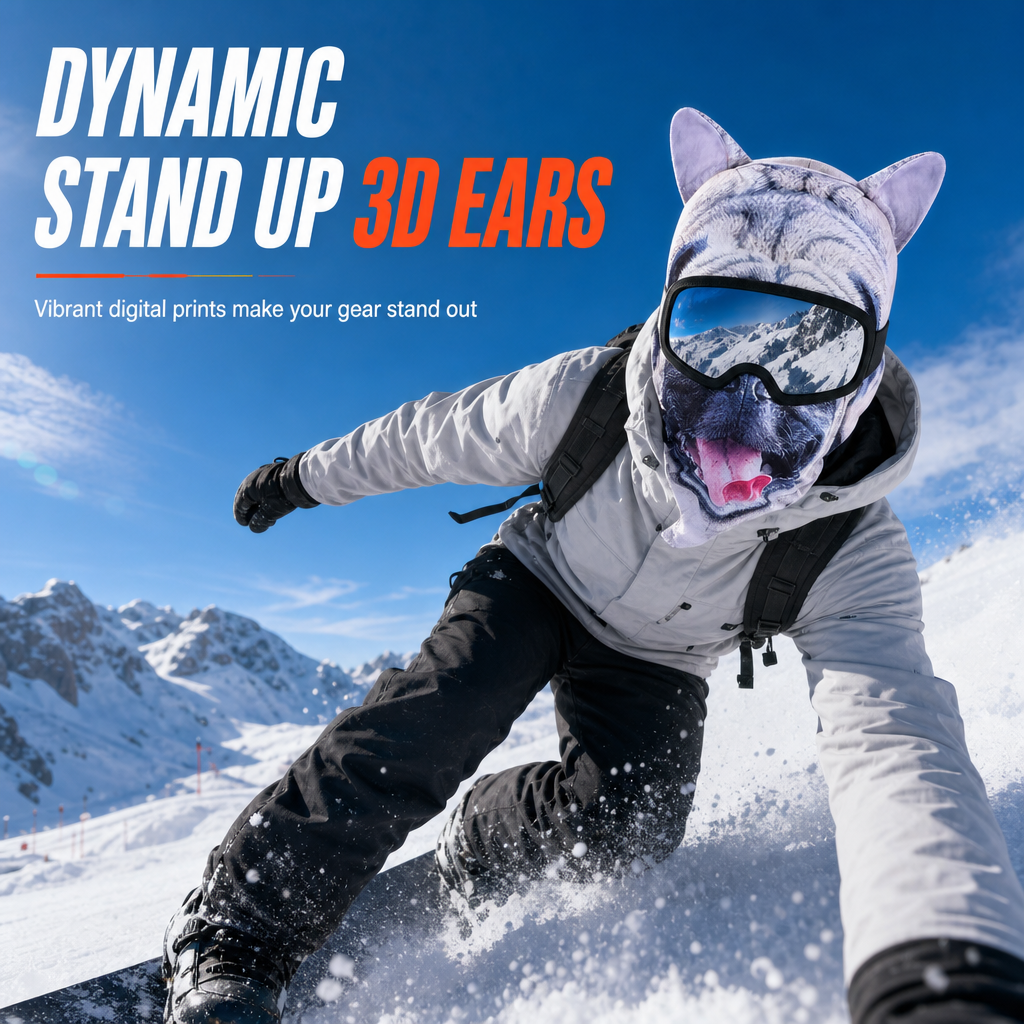 📢📢50% OFF !! ⏰ Animal Print Windproof Balaclava Face Mask 😜 Warm Outdoor Winter Gear