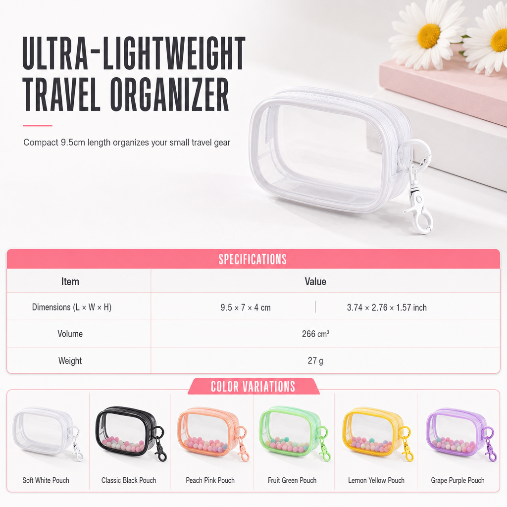 Portable Transparent Travel Storage Bag